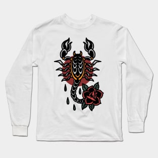 scorpion rose tattoo Long Sleeve T-Shirt